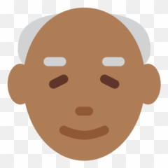 Old Man Emoji With Medium - Illustration