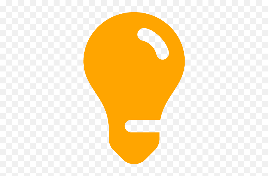Orange Light Bulb 5 Icon - Logo Png Orange Light Bulb Emoji,Light Bulb Emoticon