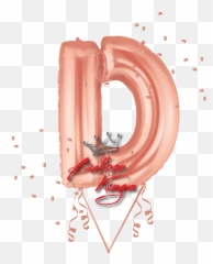 Rose Gold Letter D - Letter D Emoji,Love Letter Emoji