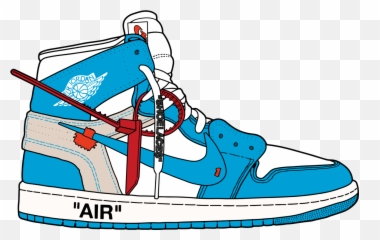 Transparent Jordan 1 Clipart - Off White Jordan 1 Unc Emoji,Emoji Jordans