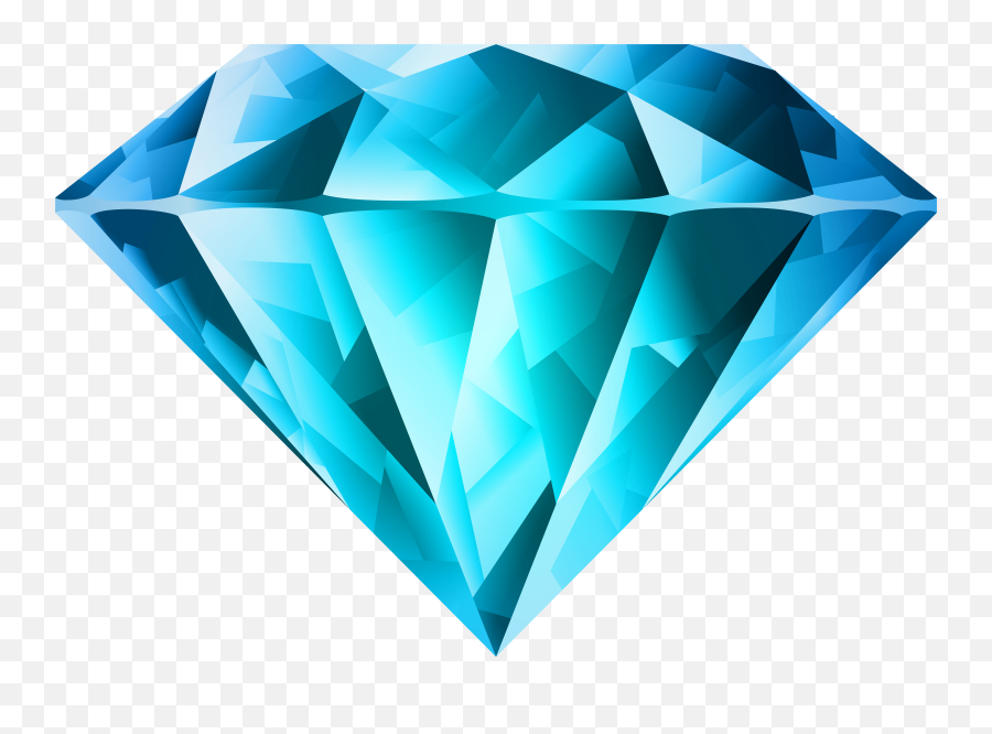 Library Of Blue Diamond Vector Transparent Stock Png Files - Cartoon Transparent Diamond Png Emoji,Diamond Emoji Png