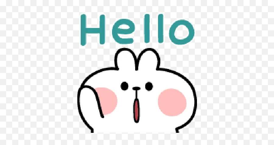 Spoiled Rabbit A Word Emoji Whatsapp Stickers - Stickers Cloud Spoiled Rabbit Hello,Hello Emoji