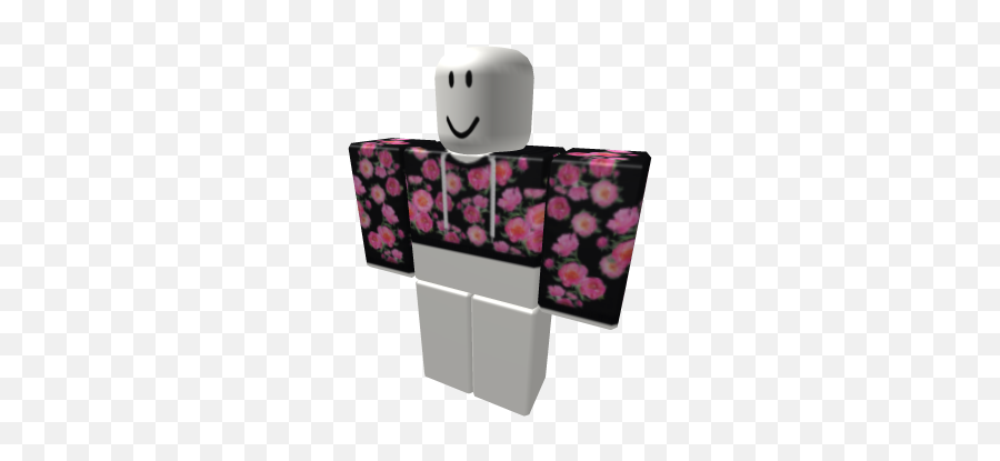 Black Flower Girl Hoodie - Pink Crop Top Roblox Emoji,Flower Girl Emoticon