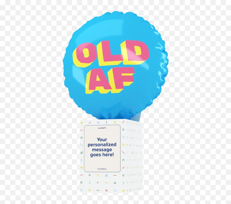 Old Af Balloon Cardalloon - Dot Emoji,Emoji Birthday Balloons