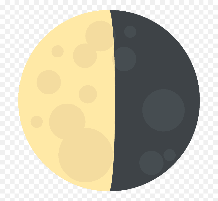 Last Quarter Moon Emoji Clipart - Celestial Event,Grey Moon Emoji