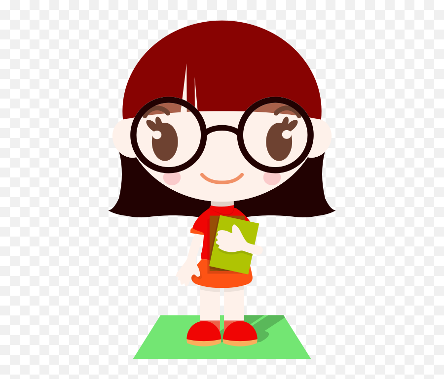 Nerd Girl Clipart - Girl Wearing Glasses Clipart Emoji,Geeky Emoji