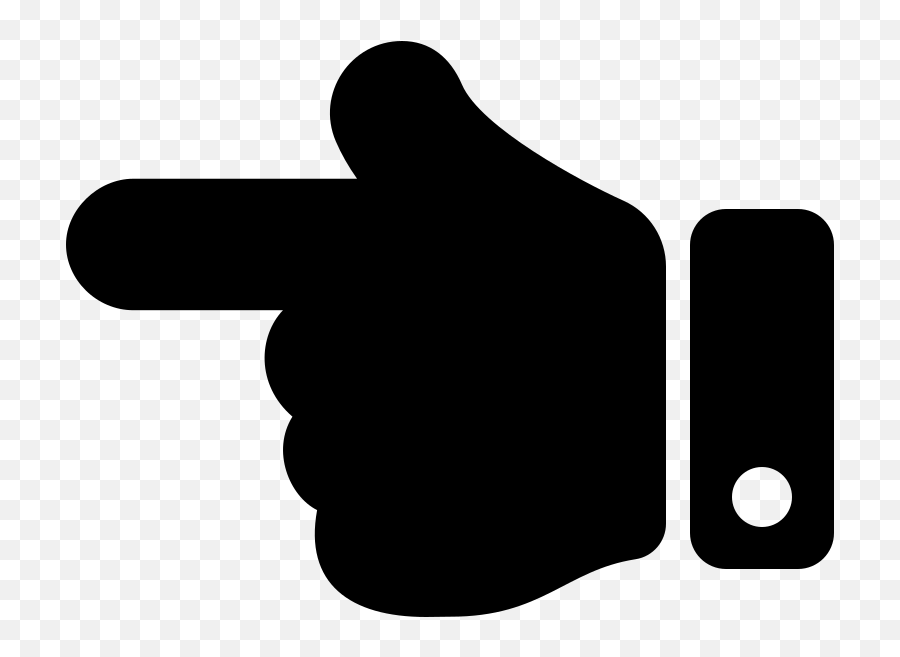 Font Awesome 5 Solid Hand - Clip Art Emoji,Finger Point Emoticon