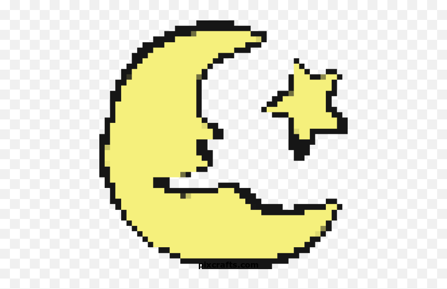 Moon - Undertale Minecraft Pixel Art Emoji,Crescent Moon Emoticon