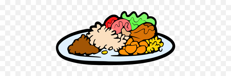 Meal Plate - Clip Art Of Food Emoji,Cooked Turkey Emoji