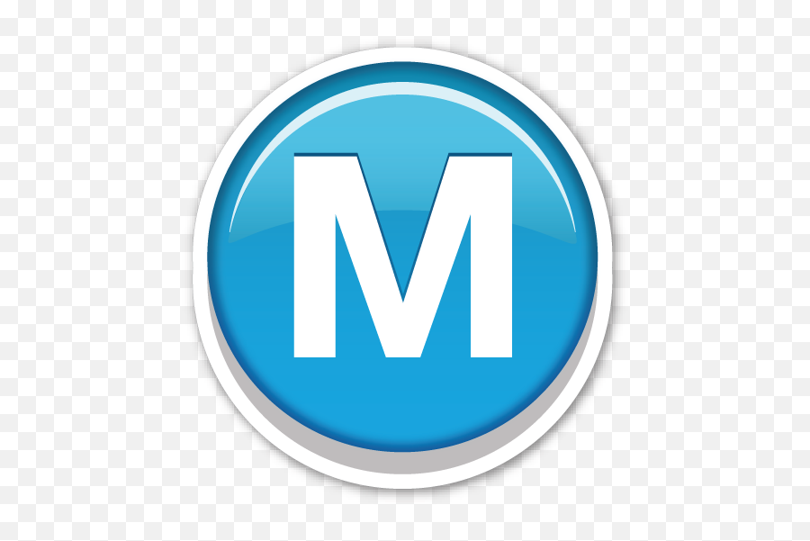 Circled Latin Capital Letter M - Emoji,Letter M Emoji