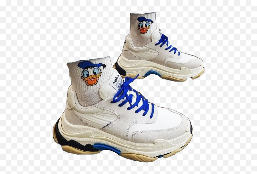Clothes Shoes Aesthetic Socks - Chaussette Donald Duck Emoji,Emoji Outfit With Shoes