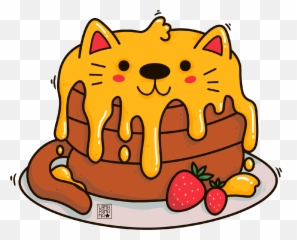 Lamapamama Cat Cake Puncake Freetoedit - Clip Art Emoji,Cat Emoji Cake