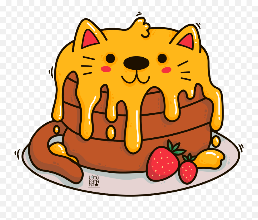 Lamapamama Cat Cake Puncake Freetoedit - Clip Art Emoji,Cat Emoji Cake