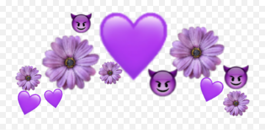 Flower Morado Pur - Heart Emoji,Como Hacer Los Emojis