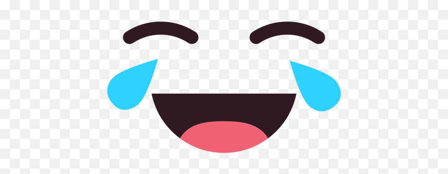 Simple Crying Laughing Emoticon Face - Crying Laughing Emoji Svg,Crying Emoticon