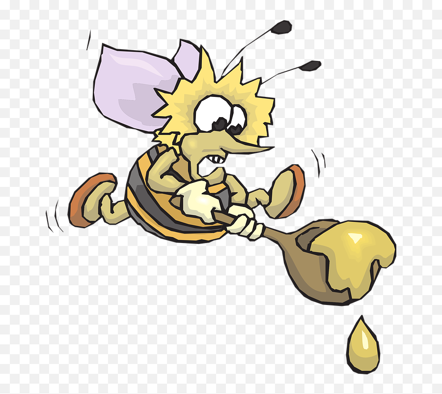 Free Honey Bee Bee Vectors - Clip Art Emoji,Spoon Emoticon