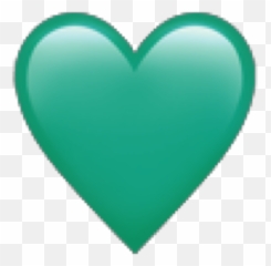 Green Heart Iphone Emoji Iphoneemoji - Teal Blue Emoji Heart,Crow Emoji