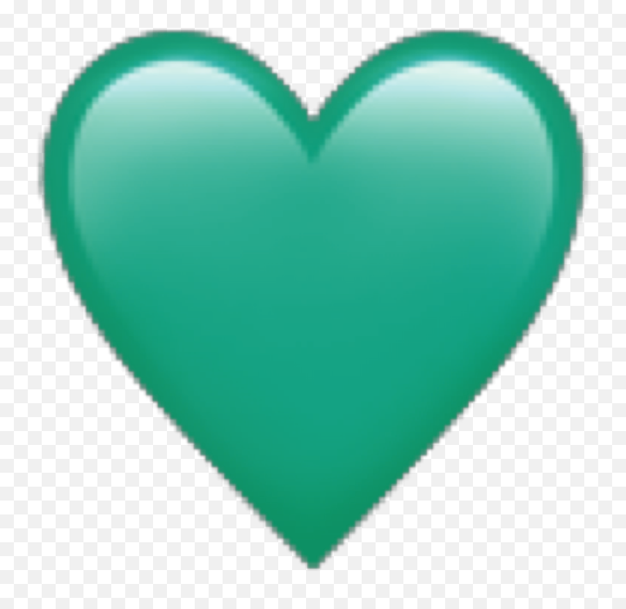 Green Heart Iphone Emoji Iphoneemoji - Teal Blue Emoji Heart,Crow Emoji
