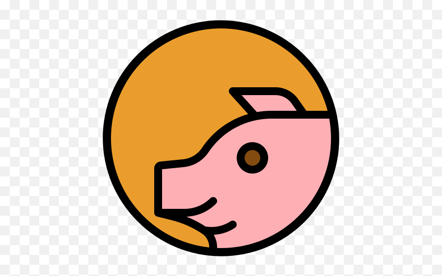 Pig - Free Food Icons Circle Emoji,Pig Emoticon