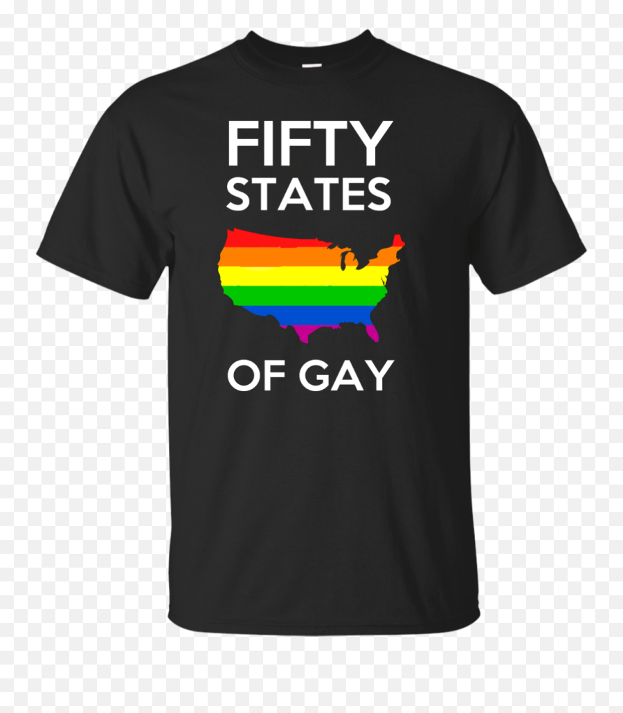 Fifty States Of Gay Funny Lgbt Pride Gifts T - Shirt Clipart One Night Ultimate Werewolf Clothing Emoji,Gay Couple Emoji