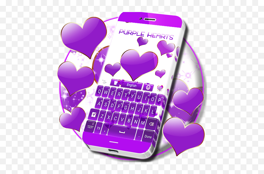 Purple Hearts Keyboard U2013 Apps On Google Play - Heart Emoji,Purple Heart Emojis