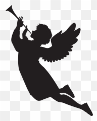 Clip Art - Silhouette Angels Clipart Emoji