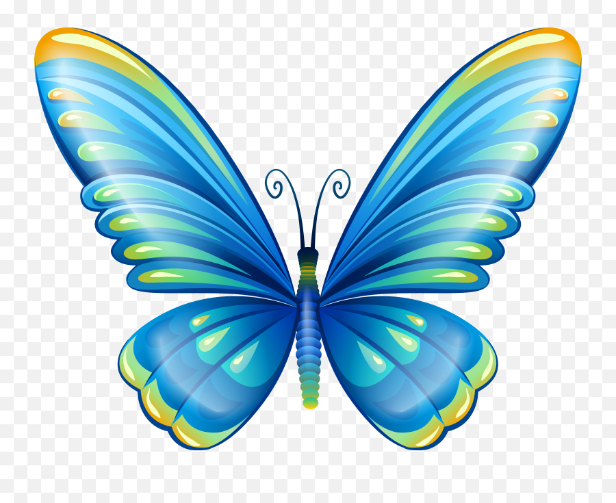 Blue Butterfly Png Picture - Transparent Background Butterfly Clipart Emoji,Blue Butterfly Emoji