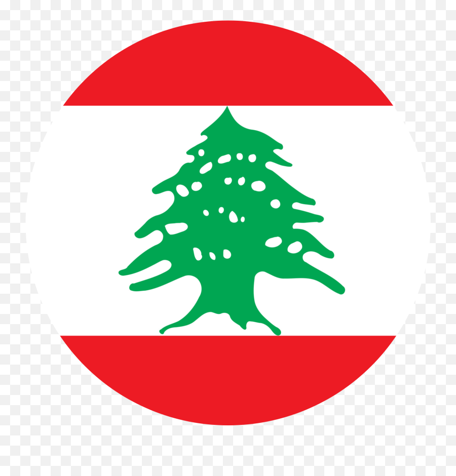 Lebanon Flag Emoji - Lebanon Flag Round Png,White Flag Emoji Iphone