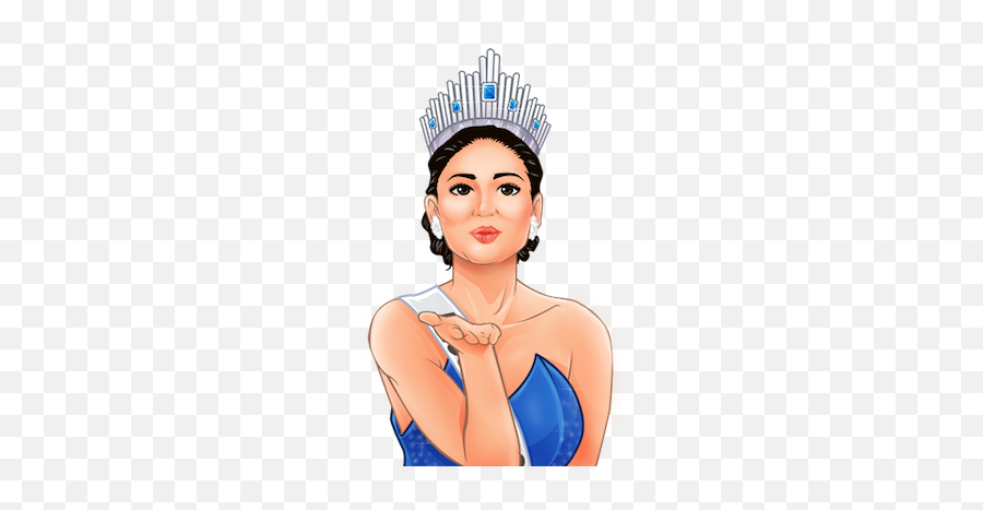 Download The Miss Universe Emoji Sticker App - Miss Universo Png,Crown Emoji