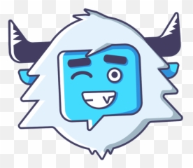 Yeti Wink Emoji - Transparent Yeti Emoji,Growl Emoticon