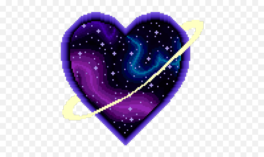 Pixel Emoji - Heart,Purple Emoji