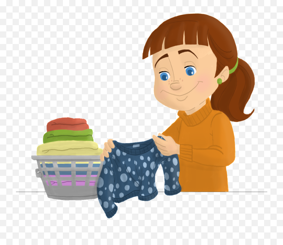 Sort Laundry - Folding The Clothes Clipart Emoji,Laundry Emoji