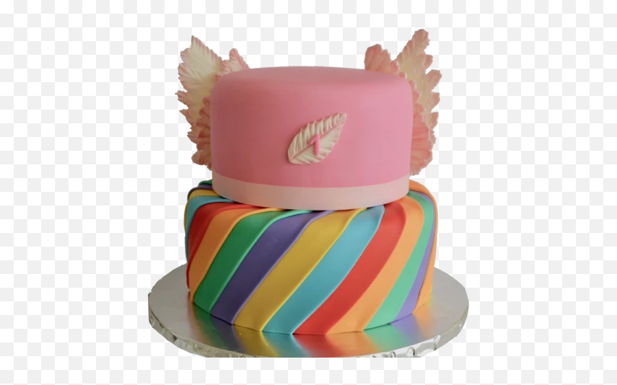 Unicorn Wings Cake - 2 Tier Cake For Birthday Rainbow Emoji,Unicorn Emoji Cake