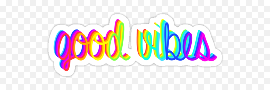 Lav Rainbow Colors Emoji Stickers Laptop Cute Tumblr - Dot,Good Vibes Emoji