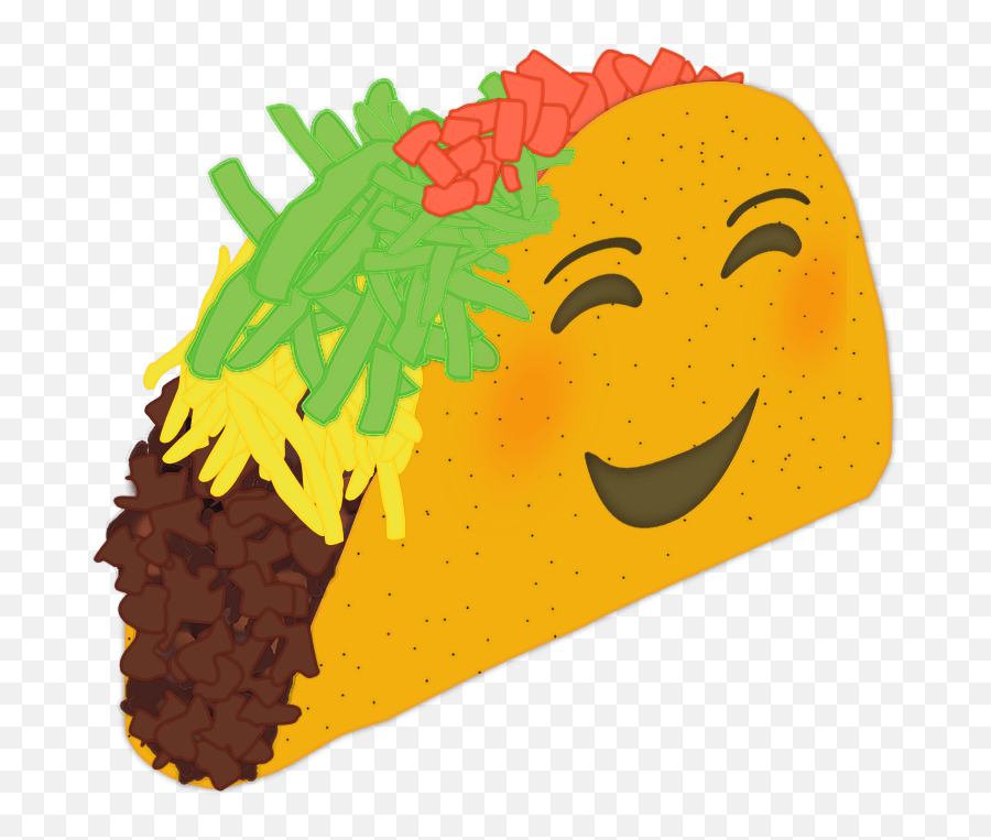 Happy Taco Car Decal - Smiley Face With Taco Emoji,Smiley Face Emoji