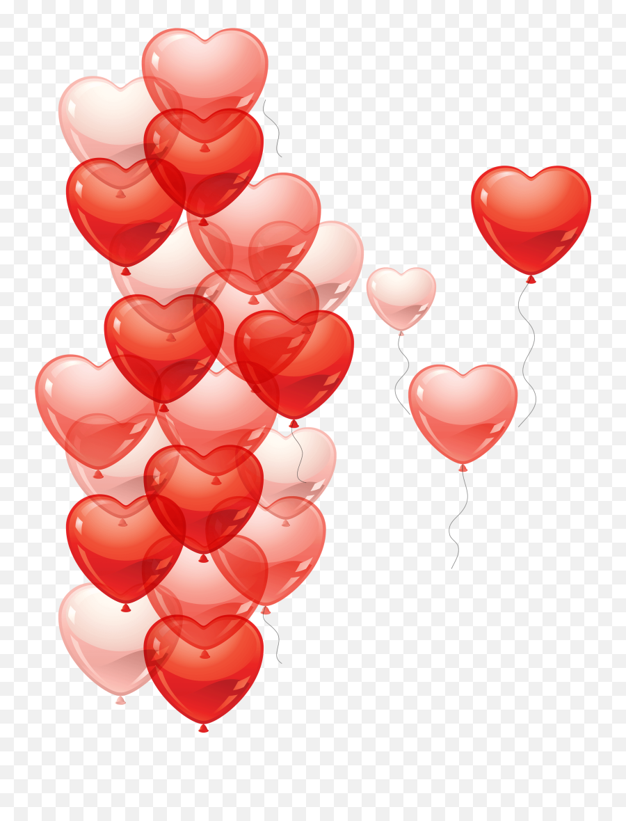 Balloons Hearts Png Transparent - Heart Balloon Png Emoji,Heart Emoji Balloon