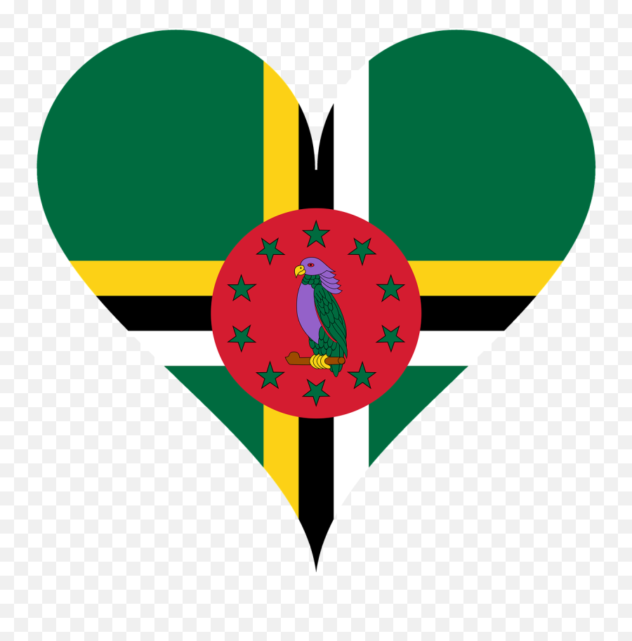 Heart Love Flag Antilles Island - Flag Of Dominica Emoji,Caribbean Flag Emoji