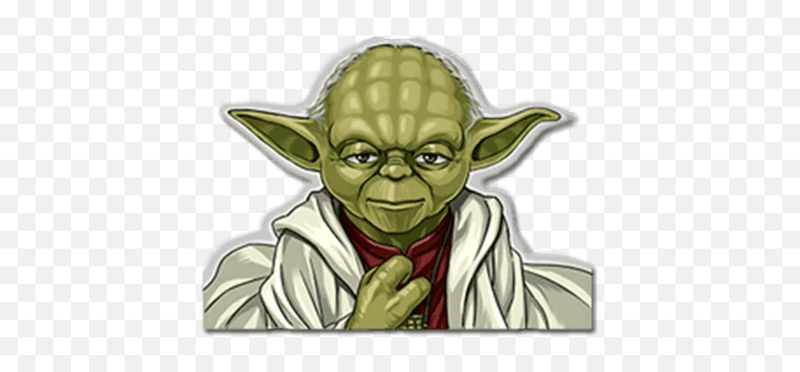 Stickers Set For Telegram - Drawing Yoda Emoji,Yoda Emoticon