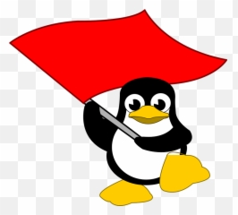 Free Linux Penguin Images - Holding Red Flag Animated Emoji,Raspberry Emoticon