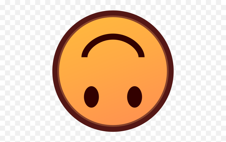 Upside - Circle Emoji,Upside Down Emoji