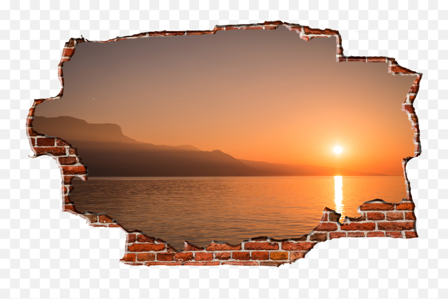 Sunset Clipart Sunrise Over Sunset Sunrise Over Transparent - Break In Wall Png Emoji,Sunset Emoji