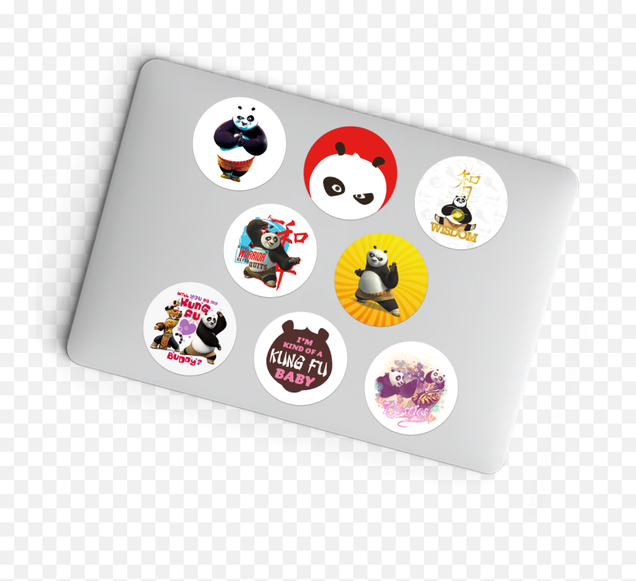Kung Fu Panda Glueless Laptop Stickers Emoji,Kung Fu Emoji