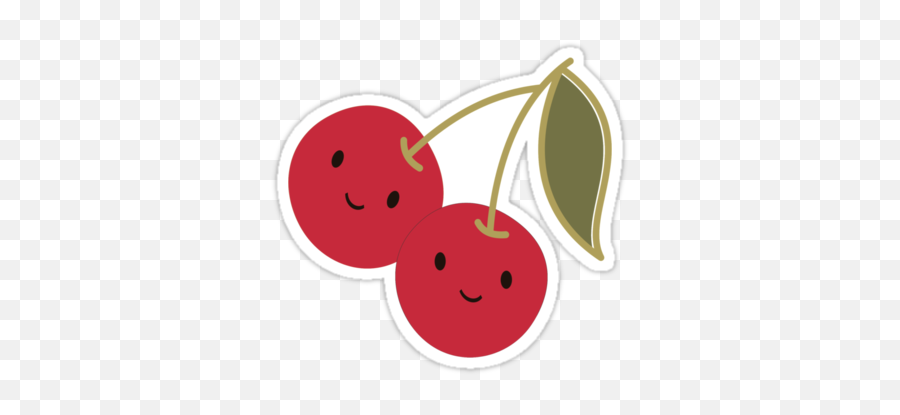 Cute Kawaii Cherries Sticker - Cute Kawaii Transparent Stickers Emoji,Guacamole Emoji