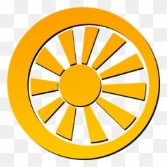 Wheel Spoke Sun - Clip Art Emoji