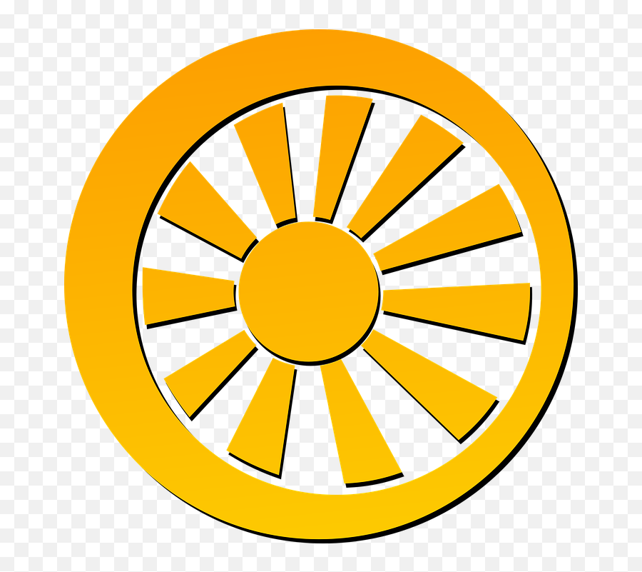 Wheel Spoke Sun - Sun Clip Art Emoji,Sunrise Bird Emoji