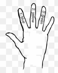 Cliparts - Hand Print Out Line Emoji