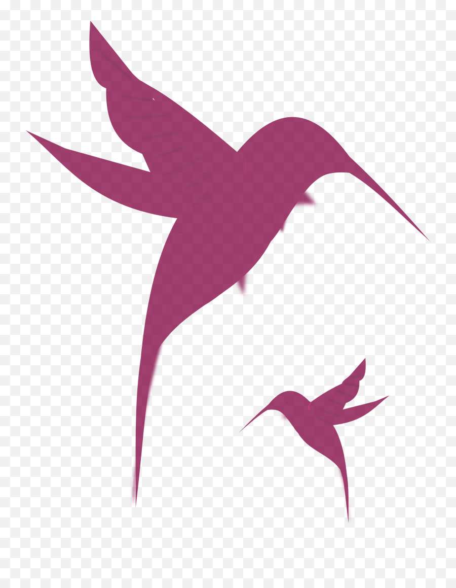 Hummingbird Clipart Pink Hummingbird - Simple Hummingbird Tattoo Emoji,Hummingbird Emoji