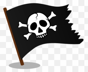 Jolly Roger Pirate Flag Clipart - Pirates Flag Clipart Emoji,Pirate Flag Emoji