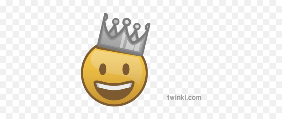 Crown Smile Emoji Christmas Festive Emote Happy Mojimaths - Black And White Smile Emojis Png,Crown Emoji