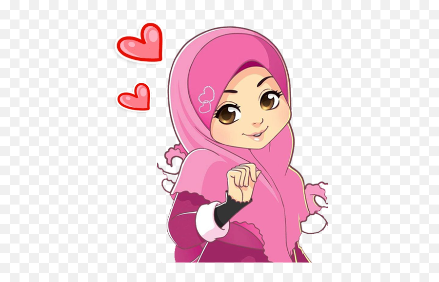 Hijab Girls Stickers - Stiker Hijab Muslimah Emoji,Hijab Emoji